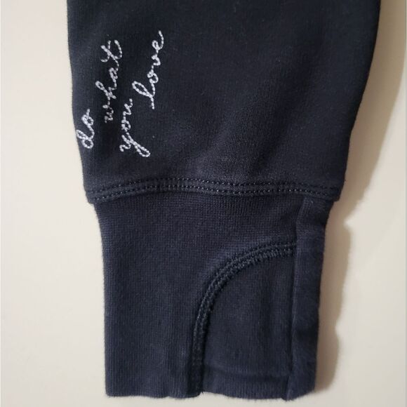 Athleta Girls Black Retroactive Half-Zip Pullover Sweatshirt Top - Picture 12 of 16